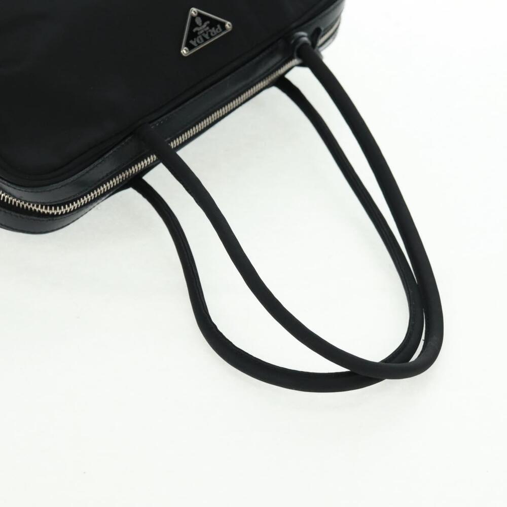 PRADA Hand Bag Nylon Leather Black Silver Auth ep12566 - Picture 7 of 16